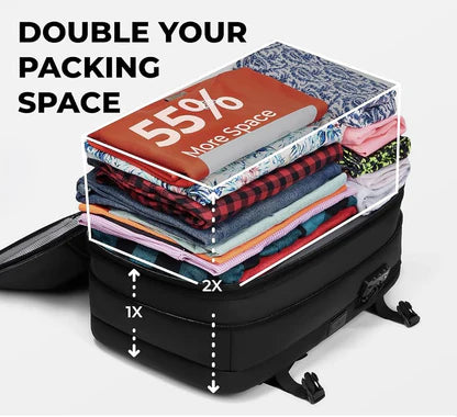 PressBag™ – Travel Backpack with Vacuum Compression