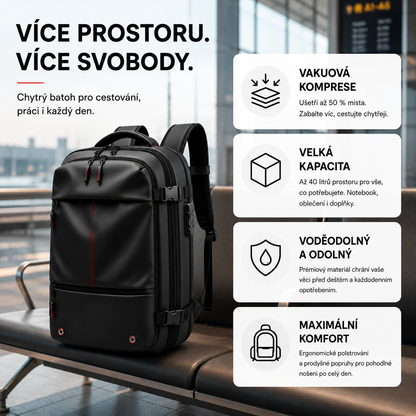 PressBag™ – Cestovní batoh s vakuovou kompresí