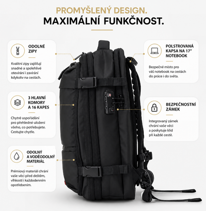 PressBag™ – Cestovní batoh s vakuovou kompresí
